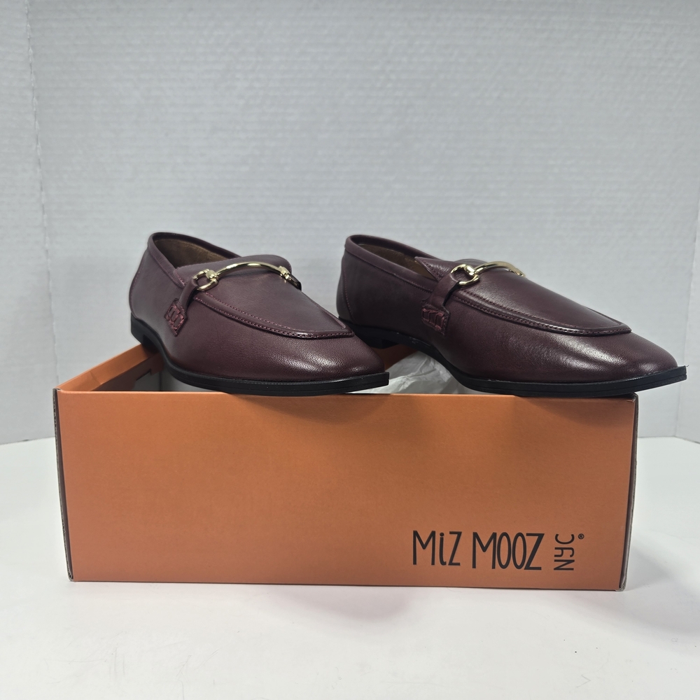 Miz Mooz Women's Burgundy Paulina Bordeaux Leather Loafers Size EU 39 US 8.5 - Picture 2 of 16